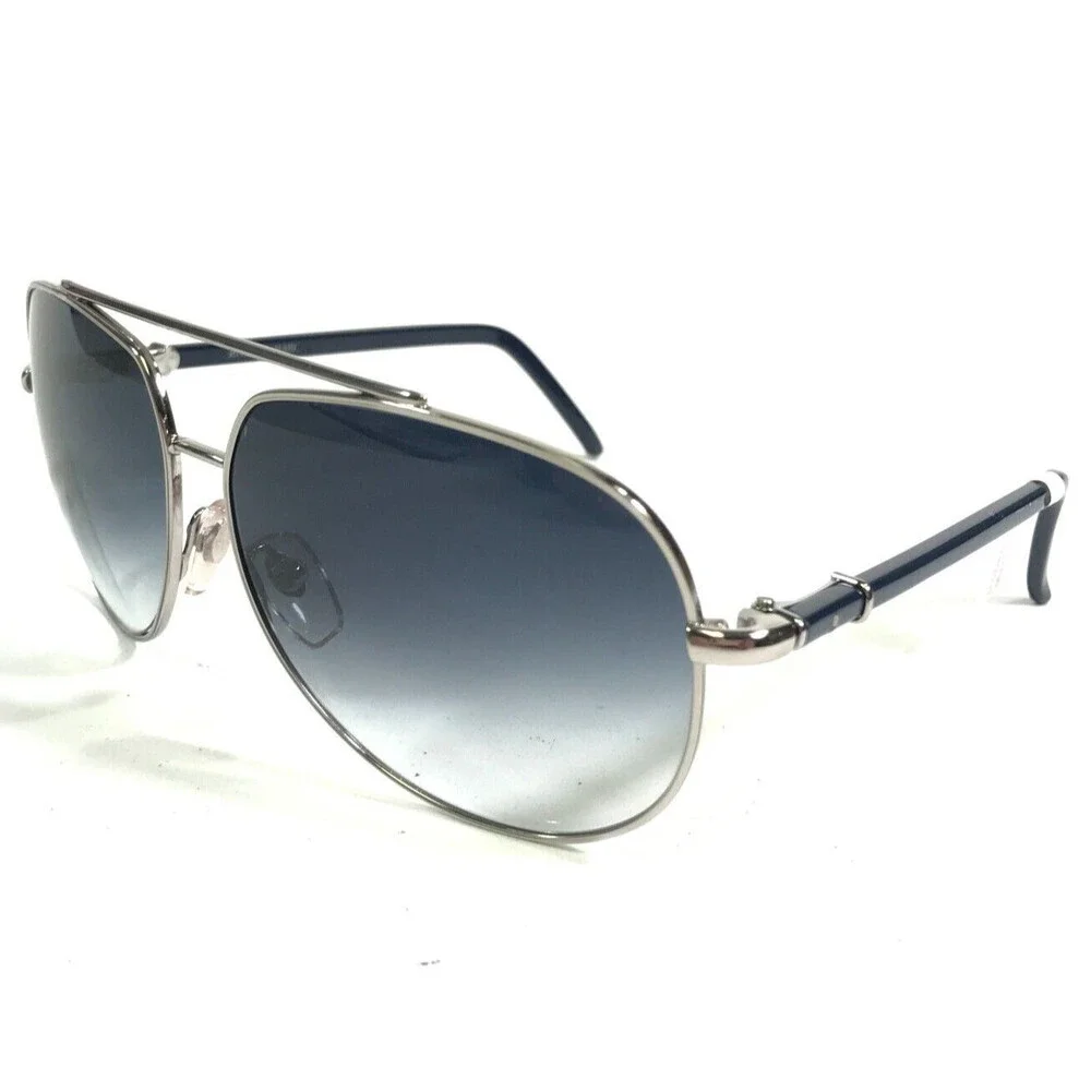 Robert Marc Sunglasses RM 776-364 Blue Silver Round Frames with Blue Lenses